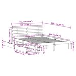 vidaXL Cadre de lit avec tiroirs sans matelas blanc 160x200 cm