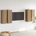 vidaXL Ensemble meuble TV 4 Pièces chêne artisanal 30 5 x 30 x 90 cm