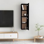 vidaXL Meubles TV 2 Pièces Noir 30 5x30x60 cm Bois d’ingénierie