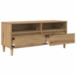 vidaXL Meuble TV avec tiroir Chêne artisanal 100 x 34 5 x 44 5 cm