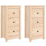 vidaXL Buffets 2 Pièces 40x35x80 cm bois massif de pin
