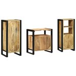 vidaXL Ensemble de mobilier de salle de bain 3 Pièces Bois Recyclé Solide
