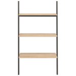 vidaXL Étagère inclinée à 3 niveaux Marron clair et noir 64x34x116 cm