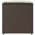 vidaXL Boîte à coussins avec stockage Marron 50 x 50 x 50 cm polyrotin