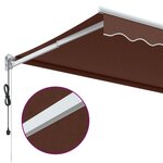 vidaXL Auvent rétractable automatique marron 300x250 cm