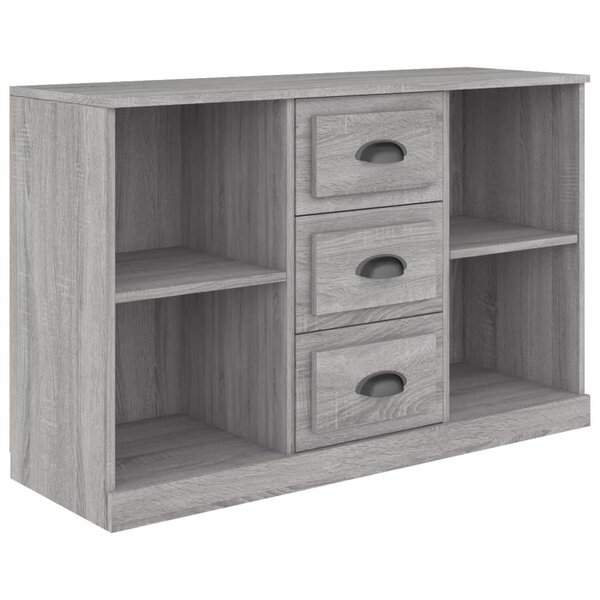 vidaXL Buffet sonoma gris 104 5x35 5x67 5 cm bois d'ingénierie