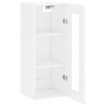 vidaXL Armoire murale blanc brillant 34 5x34x90 cm