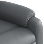 vidaXL Fauteuil de massage inclinable électrique gris similicuir
