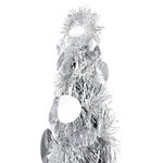 vidaXL Sapin de Noël artificiel escamotable argenté 180 cm PET