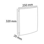 Classeur 4 Anneaux 15mm Polypropylène Opak - A4 - Rouge - X 25 - Exacompta