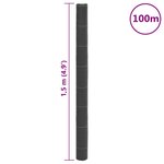 vidaXL Membrane anti-mauvaises herbes noir 1 5x100 m PP