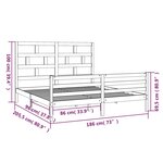 vidaXL Cadre de lit Blanc Bois massif 180x200 cm Super King