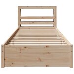 vidaXL Cadre de lit avec tête de lit sans matelas 100x200 cm