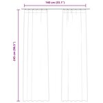 vidaXL Rideau occultant et crochet 2Pièces Velours Rose antique 140x245cm