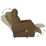 vidaXL Fauteuil de massage Marron Tissu