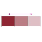 vidaXL Auvent latéral rétractable de patio 600x160 cm rouge