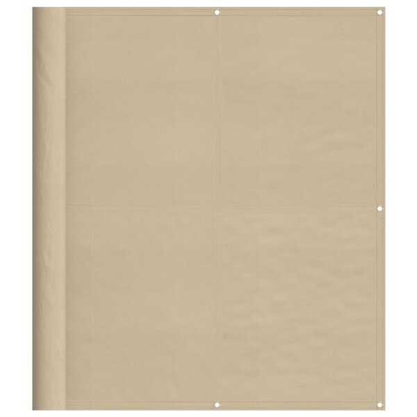 vidaXL Écran de balcon beige 120x800 cm 100  polyester oxford