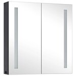 vidaXL Armoire de salle de bain à miroir LED 62x14x60 cm