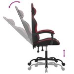 vidaXL Chaise de jeu Noir et rouge bordeaux Similicuir