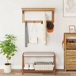 vidaXL Porte-manteau HILL Marron miel 90 x 35 x 41 5 cm Pin massif