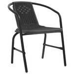 vidaXL Chaises de jardin lot de 2 Plastique Rotin et acier 110 kg