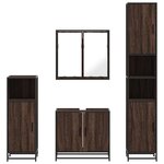 vidaXL Ensemble de meubles de salle de bain 4 Pièces chêne marron