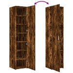 vidaXL Buffet haut chêne fumé 40x42 5x185 cm bois d'ingénierie