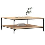 vidaXL Table basse chêne sonoma 100x100x40 cm bois d'ingénierie