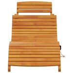 vidaXL Transat 2 pc Bois d'Acacia Massif Marron
