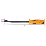 Beta tools barre de levier 965 300 avec extrémités plates et courbes