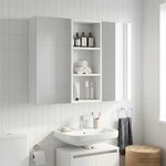 vidaXL Armoire murale de salle de bain Blanc 30 x 14 x 70 cm