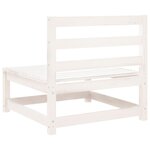 vidaXL Canapé de jardin sans accoudoirs blanc bois de pin massif