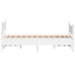 vidaXL Cadre de lit sans matelas blanc 135x190 cm bois de pin massif