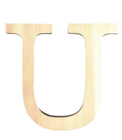 Alphabet en bois 11 5cm Lettre U