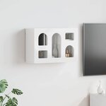 vidaXL Armoire suspendue avec étagère Blanc brillant 60 x 20 x 40 cm