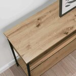 vidaXL Table console avec étagère chêne artisanal 100 x 29 x 75 cm