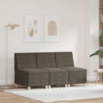 vidaXL Fauteuil 3 Pièces Gris foncé 55 x 74 x 82 cm Cuir suédé faux
