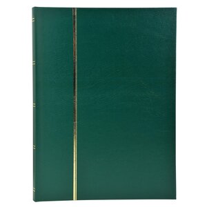 Album De Timbres Simili-cuir 48 Pages Noires - 22 5x30 5 Cm - Vert - Exacompta