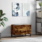 vidaXL Armoire à disques chêne fumé 74 5x38x48 cm bois d'ingénierie