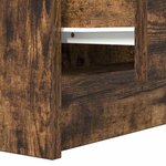 vidaXL Table de chevet avec 2 tiroirs chêne fumé 38x34x80 cm