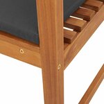 vidaXL Fauteuil de jardin d'angle avec coussins en bois d'acacia