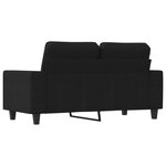 vidaXL Canapé à 2 places Noir 120 cm Tissu