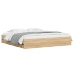 vidaXL Cadre de lit avec tiroirs sans matelas chêne sonoma 200x200 cm
