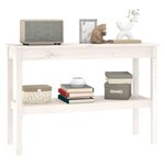 vidaXL Table console Blanc 110x40x75 cm Bois de pin solide