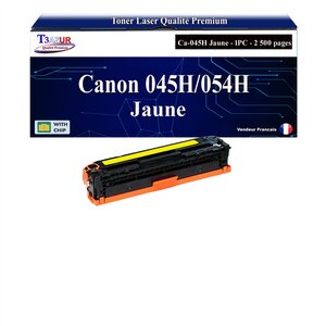T3AZUR -Toner compatible avec Canon 045H/054H pour Canon LBP611Cn LBP613Cdw LBP621Cw LBP623Cdw MF631Cn MF633Cdw MF635Cx MF641Cw MF643Cdw MF645Cx - Jaune