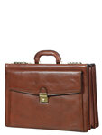 Serviette Specialist en cuir - KATANA - fermeture sécurisée -  44 cm - 3 soufflets - 68143-Marron