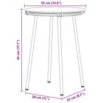 vidaXL Ensemble de salle à manger pour jardin 3 Pièces Marron Noir Crème