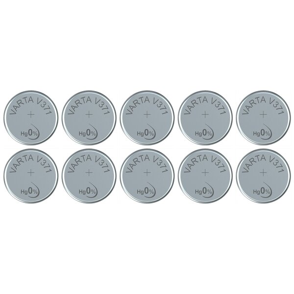 Blister 1 Pile Oxyde Argent Montres V371 (SR69) SR920SW 1 55 Volt x 10 VARTA