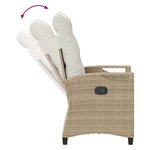 vidaXL Chaise de jardin 2 Pièces Beige et crème 56 x 60 x 112 cm