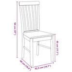 vidaXL Chaises à manger 2 Pièces blanc bois massif caoutchouc